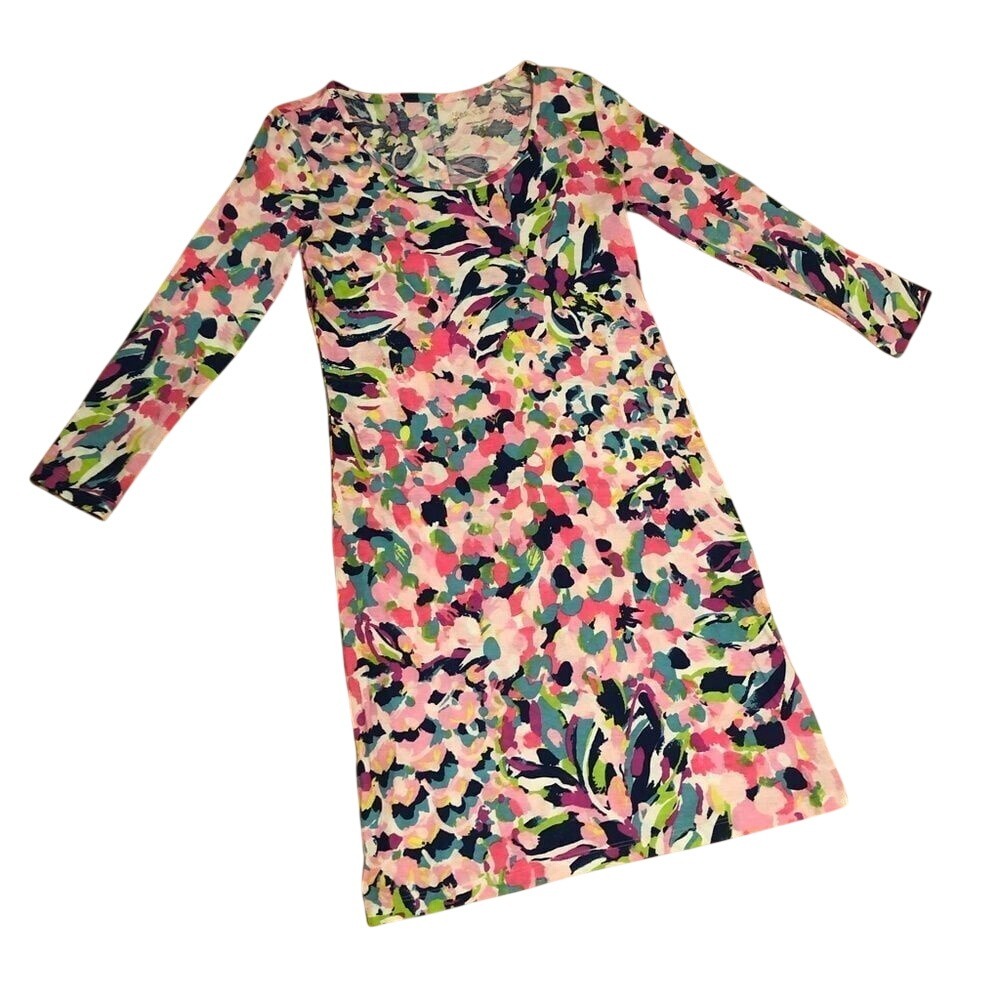 Lilly Pulitzer Beacon dress 100% Pima Cotton Sz XXS Easter Multi colored